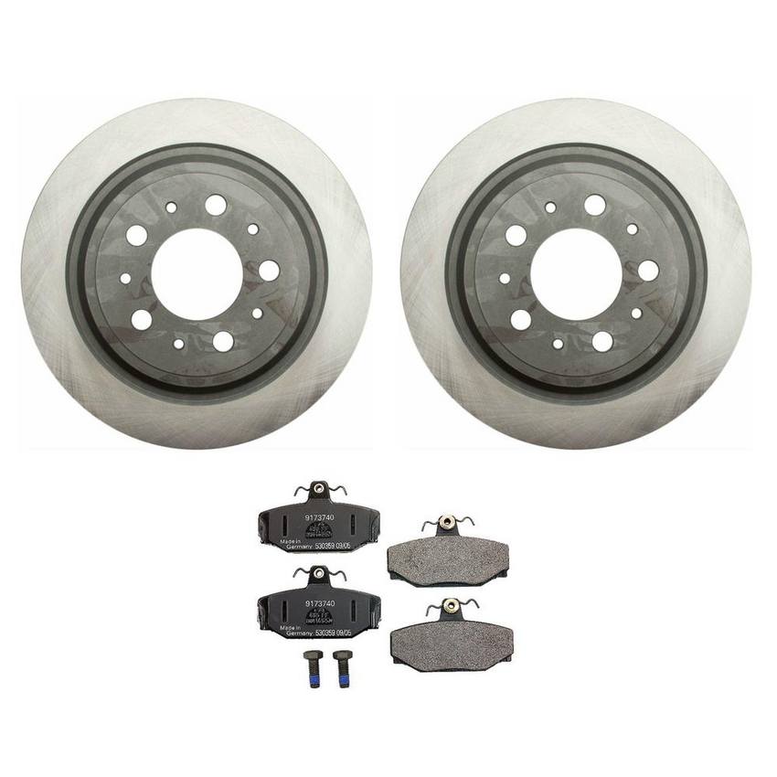 Volvo Disc Brake Pad and Rotor Kit - Rear (283mm) 31262094